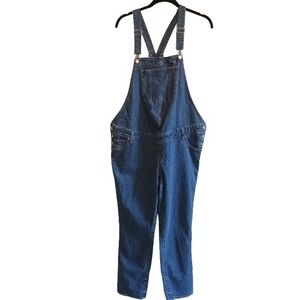 Isabel Maternity Denim Overalls‎ Jeans Women's Size 10 Dark Wash Casual Fashion